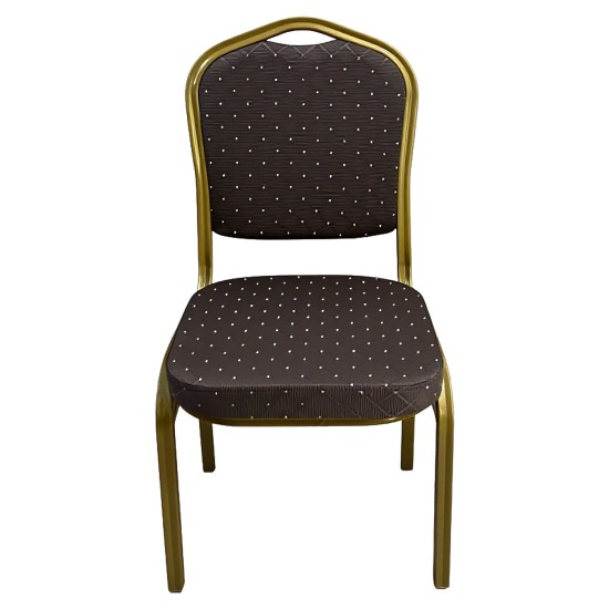Καρέκλα Catering  AUREVIA Μπορντό/Χρυσό Ύφασμα/Μέταλλο 57x40x93cm