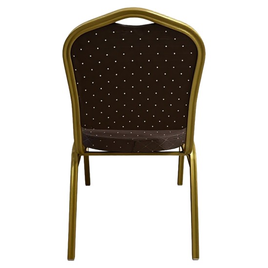 Καρέκλα Catering  AUREVIA Μπορντό/Χρυσό Ύφασμα/Μέταλλο 57x40x93cm