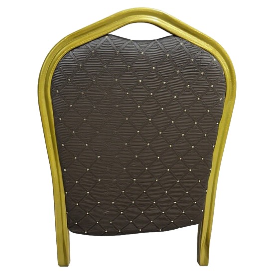 Καρέκλα Catering  AUREVIA Μπορντό/Χρυσό Ύφασμα/Μέταλλο 57x40x93cm