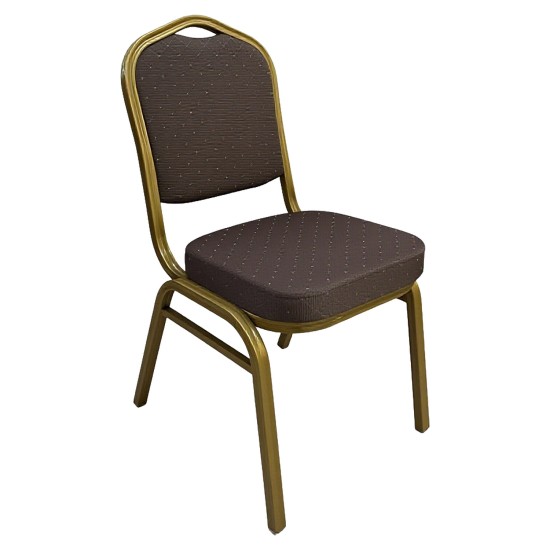 Καρέκλα Catering  AUREVIA Μπορντό/Χρυσό Ύφασμα/Μέταλλο 57x40x93cm
