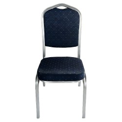 Καρέκλα Catering  AUREVIA Μπλε/Ασημί Ύφασμα/Μέταλλο 57x40x93cm