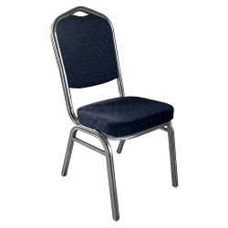Καρέκλα Catering  AUREVIA Μπλε/Ασημί Ύφασμα/Μέταλλο 57x40x93cm