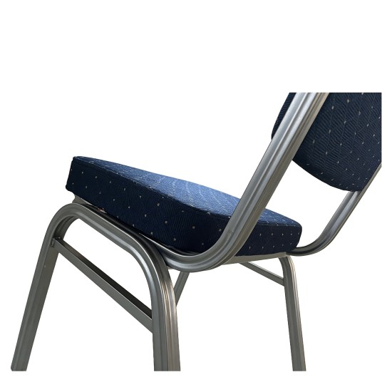 Καρέκλα Catering  AUREVIA Μπλε/Ασημί Ύφασμα/Μέταλλο 57x40x93cm