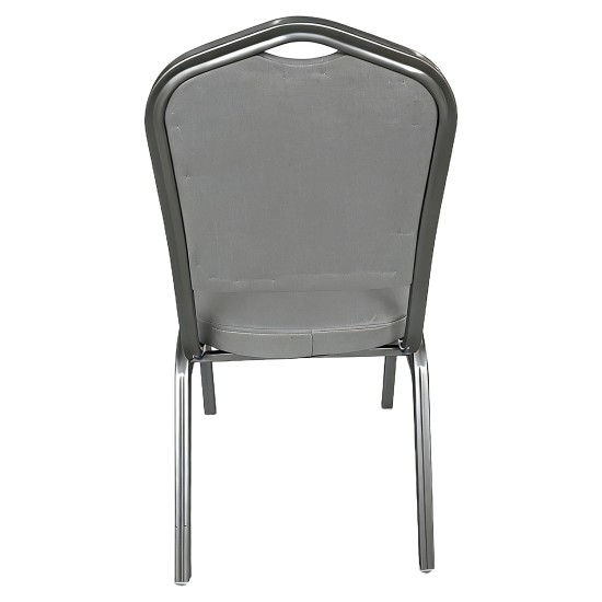 Καρέκλα Catering  AUREVIA Γκρι/Ασημί Ύφασμα/Μέταλλο 57x40x93cm