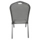Καρέκλα Catering  AUREVIA Γκρι/Ασημί Ύφασμα/Μέταλλο 57x40x93cm