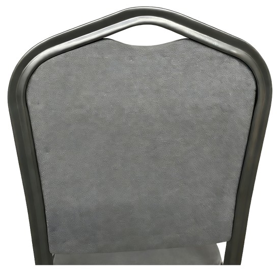 Καρέκλα Catering  AUREVIA Γκρι/Ασημί Ύφασμα/Μέταλλο 57x40x93cm