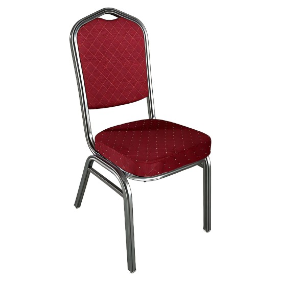 Καρέκλα Catering  AUREVIA Κόκκινο/Ασημί Ύφασμα/Μέταλλο 57x40x93cm
