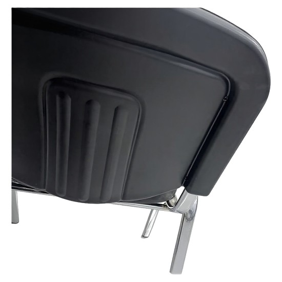 Καρέκλα Επισκέπτη  STEELIX Μαύρο/Ασημί PVC/Μέταλλο 58x54x77cm