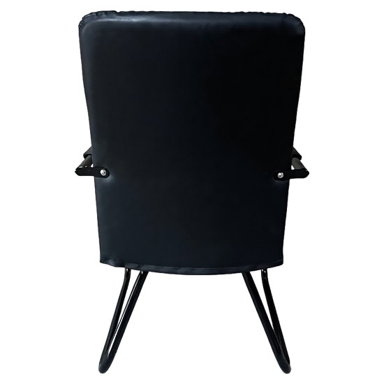 Καρέκλα Επισκέπτη  AERIX Μαύρο PU/Μέταλλο 54x60x96cm