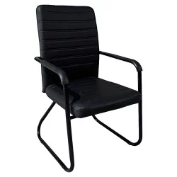 Καρέκλα Επισκέπτη  AERIX Μαύρο PU/Μέταλλο 54x60x96cm