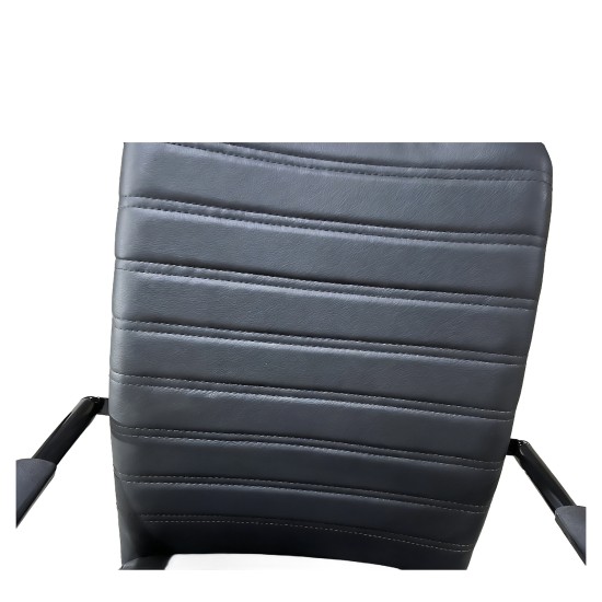 Καρέκλα Επισκέπτη  AERIX Μαύρο PU/Μέταλλο 54x60x96cm