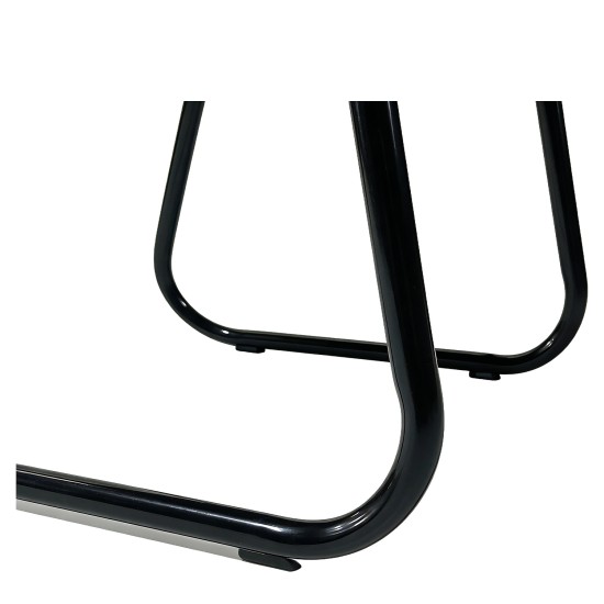 Καρέκλα Επισκέπτη  AERIX Μαύρο PU/Μέταλλο 54x60x96cm