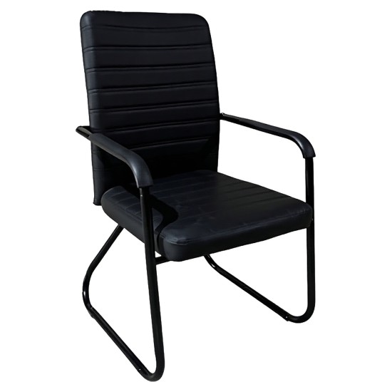 Καρέκλα Επισκέπτη  AERIX Μαύρο PU/Μέταλλο 54x60x96cm