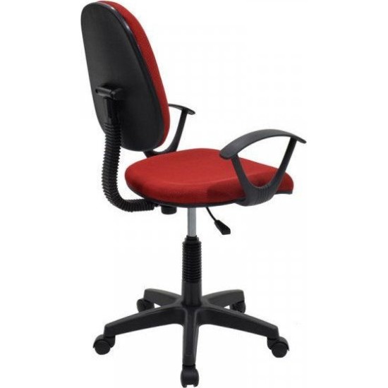 Καρέκλα Γραφείου BASIC Κόκκινο Ύφασμα 55x48x82-94cm Καρέκλα Γραφείου BASIC Κόκκινο Ύφασμα 55x48x82-94cm