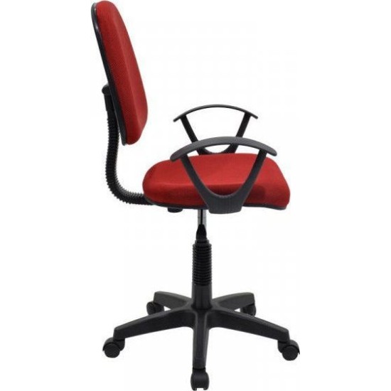Καρέκλα Γραφείου BASIC Κόκκινο Ύφασμα 55x48x82-94cm Καρέκλα Γραφείου BASIC Κόκκινο Ύφασμα 55x48x82-94cm