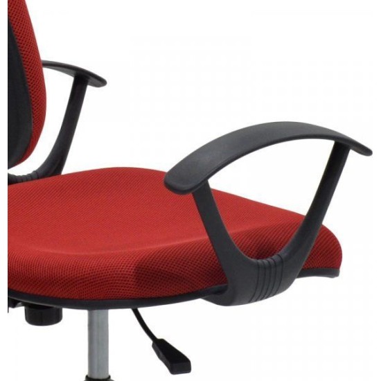 Καρέκλα Γραφείου BASIC Κόκκινο Ύφασμα 55x48x82-94cm Καρέκλα Γραφείου BASIC Κόκκινο Ύφασμα 55x48x82-94cm