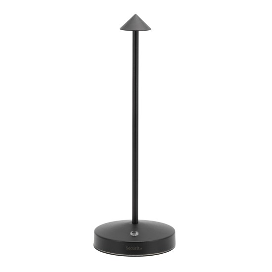 Επιτραπέζιο Φωτιστικό LED Φορητό ANGELINA Μαύρο Αλουμίνιο/Μέταλλο 10.5x10.5x30cm - ART-15290010