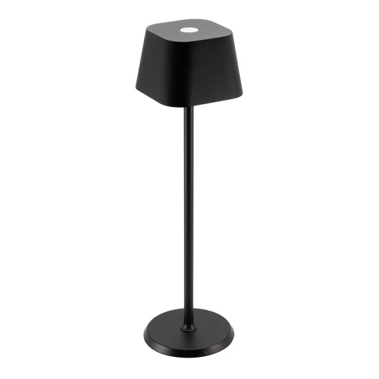 Επιτραπέζιο Φωτιστικό LED Φορητό GEORGINA Μαύρο Αλουμίνιο 11x11x37.7cm - ART-15290012