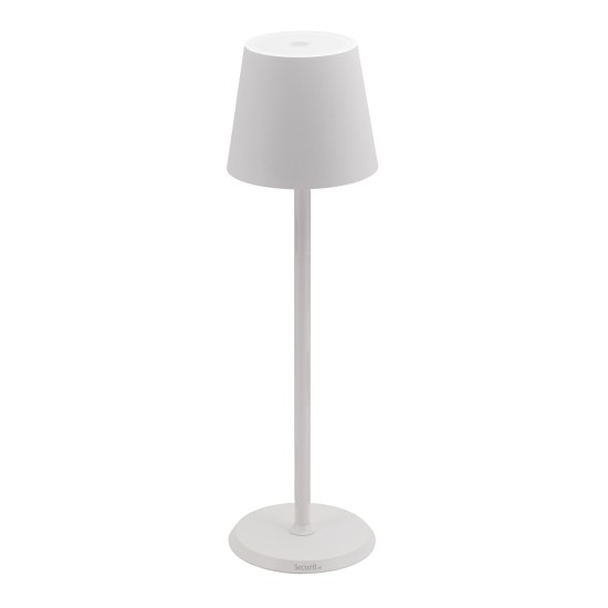 Επιτραπέζιο Φωτιστικό LED Φορητό FELINE Λευκό Αλουμίνιο 11x11x37.5cm - ART-15290015