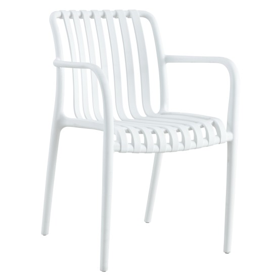 Πολυθρόνα Κήπου TAHITI Λευκό PP 58x56x81cm Πολυθρόνα Κήπου TAHITI Λευκό PP 58x56x81cm