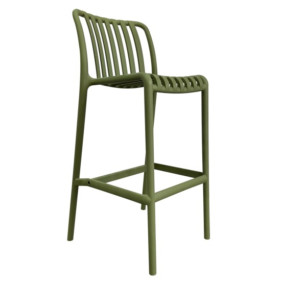 Σκαμπό Bar TAHITI Πράσινο PP 47x38x102cm Σκαμπό Bar TAHITI Πράσινο PP 47x38x102cm
