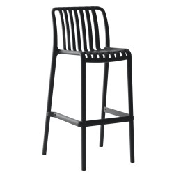 Σκαμπό Bar  TAHITI Μαύρο PP 47x38x102cm