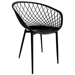 Καρέκλα Κήπου  BALI Μαύρο PP/Μέταλλο 62x42x82cm Καρέκλα Κήπου  BALI Μαύρο PP/Μέταλλο 62x42x82cm