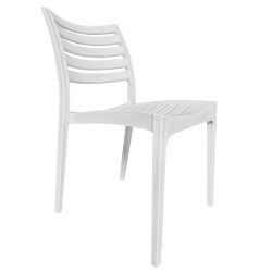 Καρέκλα Κήπου  BORA-BORA Λευκό PP 57x46x83cm Καρέκλα Κήπου  BORA-BORA Λευκό PP 57x46x83cm