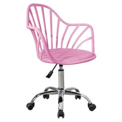 Καρέκλα Γραφείου  SRI-LANKA Ροζ PP/PU 56.5x55.5x83cm