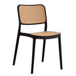 Καρέκλα Κήπου  CAYMAN Μαύρο/Μπεζ PP 52.5x51x80cm Καρέκλα Κήπου  CAYMAN Μαύρο/Μπεζ PP 52.5x51x80cm