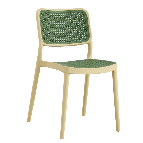 Καρέκλα Κήπου CAYMAN Μπεζ/Λαδί PP 52.5x51x80cm Καρέκλα Κήπου CAYMAN Μπεζ/Λαδί PP 52.5x51x80cm