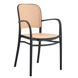 Πολυθρόνα Κήπου  CANARY Μαύρο/Μπεζ PP 55x52x86cm Πολυθρόνα Κήπου  CANARY Μαύρο/Μπεζ PP 55x52x86cm