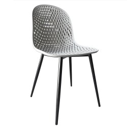 Καρέκλα Κήπου  WHITSUNDAY Γκρι/Μαύρο PP/Μέταλλο 51x45x85cm Καρέκλα Κήπου  WHITSUNDAY Γκρι/Μαύρο PP/Μέταλλο 51x45x85cm