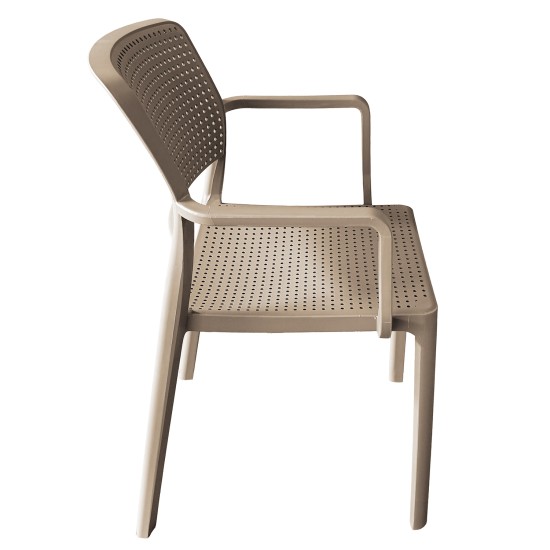 Πολυθρόνα Κήπου  CALORA Cappuccino PP 55x54.5x83cm
