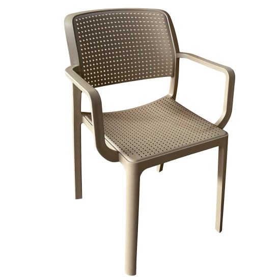 Πολυθρόνα Κήπου  CALORA Cappuccino PP 55x54.5x83cm