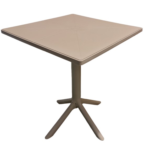 Τραπέζι Κήπου  NAIDA Cappuccino PP 60x60x75cm