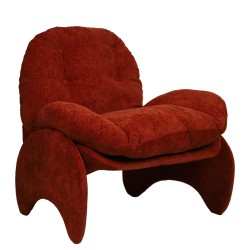 Πολυθρόνα  ANANKE Πορτοκαλί Ύφασμα/Μέταλλο/Ξύλο 85x78x84cm