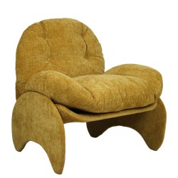 Πολυθρόνα  ANANKE Κίτρινο Ύφασμα/Μέταλλο/Ξύλο 85x78x84cm