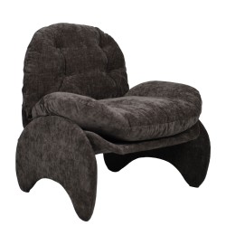 Πολυθρόνα  ANANKE Γκρι Ύφασμα/Μέταλλο/Ξύλο 85x78x84cm