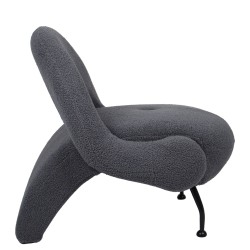 Πολυθρόνα  PASIPHAE Γκρι Ύφασμα/Μέταλλο/Ξύλο 80x86x80cm