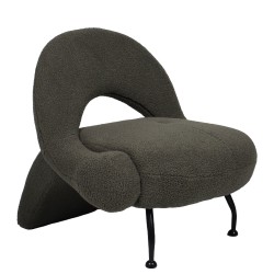 Πολυθρόνα  PASIPHAE Πράσινο Ύφασμα/Μέταλλο/Ξύλο 80x86x80cm