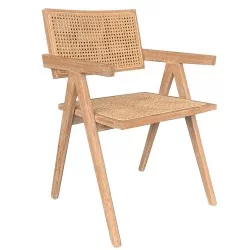 Καρέκλα Επαγγελματική  TITYUS Βελανιδιά Ξύλο/Rattan 46x44.5x80cm