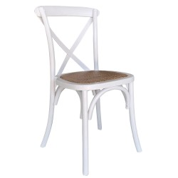 Καρέκλα Επαγγελματική  Στοιβαζόμενη JANUS Λευκό Ξύλο/Rattan 45x42x87cm Καρέκλα Επαγγελματική  Στοιβαζόμενη JANUS Λευκό Ξύλο/Rattan 45x42x87cm