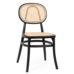 Καρέκλα Επαγγελματική  TETHYS Μαύρο/Φυσικό Ξύλο/Rattan 44x41x87cm Καρέκλα Επαγγελματική  TETHYS Μαύρο/Φυσικό Ξύλο/Rattan 44x41x87cm