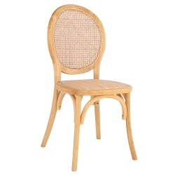 Καρέκλα Επαγγελματική  Στοιβαζόμενη TELESTO Δρυς Ξύλο/Rattan 45x42x92cm Καρέκλα Επαγγελματική  Στοιβαζόμενη TELESTO Δρυς Ξύλο/Rattan 45x42x92cm