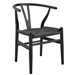 Καρέκλα Επαγγελματική  DIONE Μαύρο Ξύλο/Σχοινί 49x42x78cm Καρέκλα Επαγγελματική  DIONE Μαύρο Ξύλο/Σχοινί 49x42x78cm