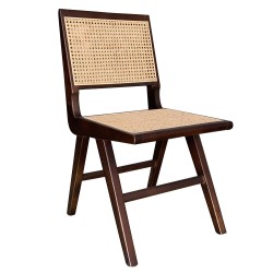 Καρέκλα Επαγγελματική  COEUS Wenge/Φυσικό Ξύλο/Rattan 44x41x86cm Καρέκλα Επαγγελματική  COEUS Wenge/Φυσικό Ξύλο/Rattan 44x41x86cm