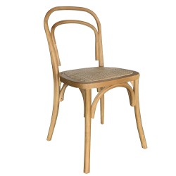 Καρέκλα Επαγγελματική  LETO Φυσικό Ξύλο/Rattan 45x45x89cm Καρέκλα Επαγγελματική  LETO Φυσικό Ξύλο/Rattan 45x45x89cm