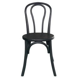 Καρέκλα Επαγγελματική  Στοιβαζόμενη ATHENA Μαύρο Ξύλο 40x42x90cm