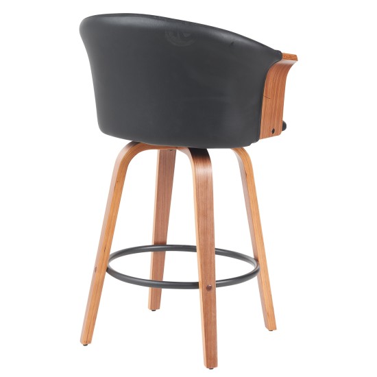Σκαμπό Bar CASSIAN Μαύρο/Καφέ Ξύλο/PU 50x50x103cm Σκαμπό Bar CASSIAN Μαύρο/Καφέ Ξύλο/PU 50x50x103cm